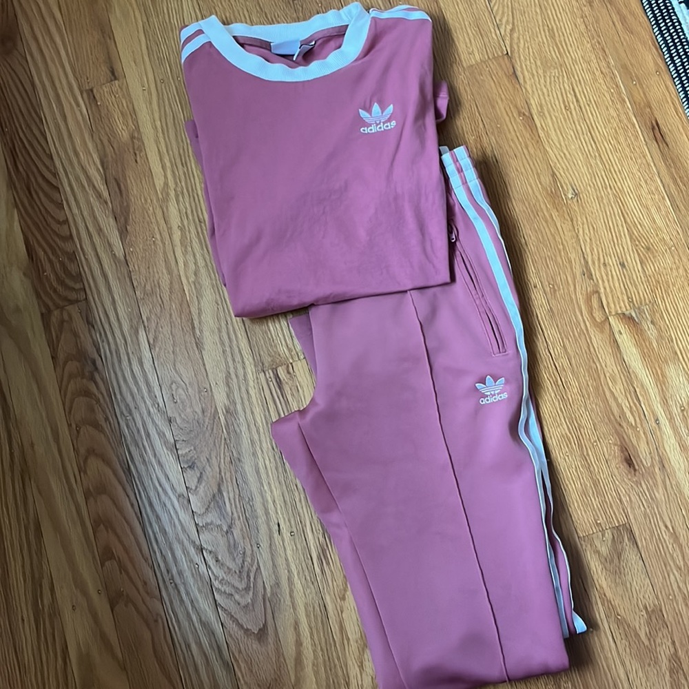 Adidas Pink Sherbet Tracksuit